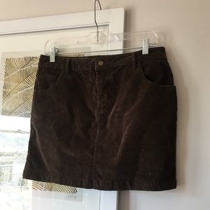 Dark green corduroy skirt